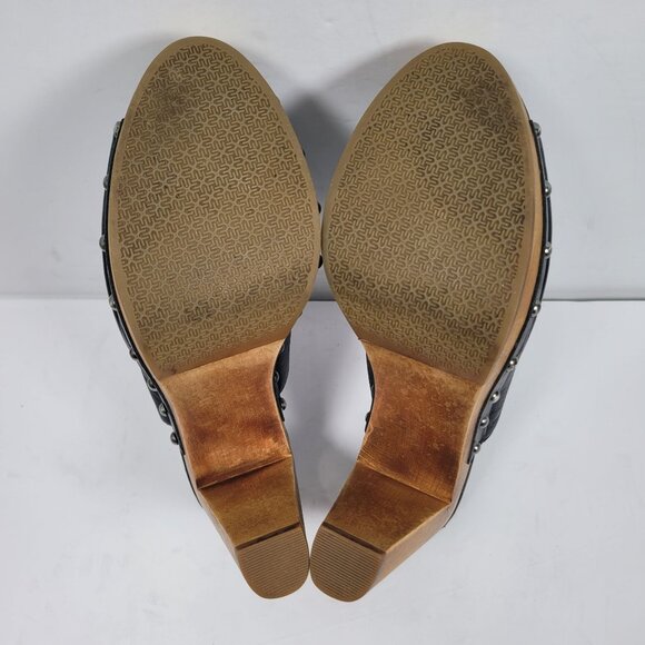 UGG Skyler Women's Black Leather Platform Heel Clogs 1004579 US Size 9 - Picture 7 of 9